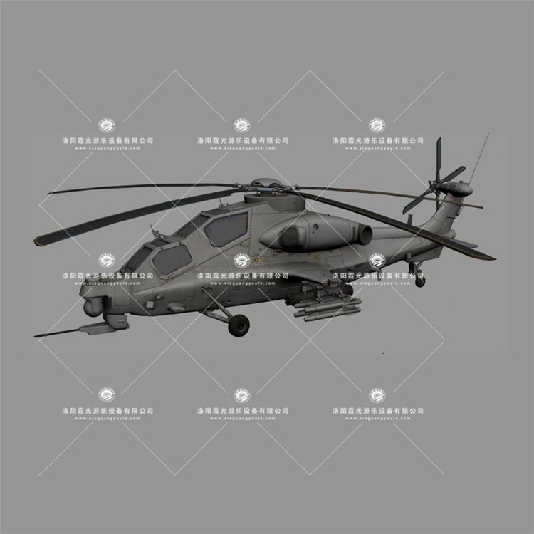 崖城镇武装直升机3D模型